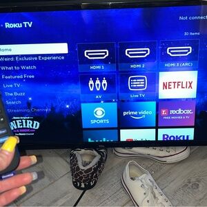 32 in Roku tv with remote. Fully functional and ready to connect!